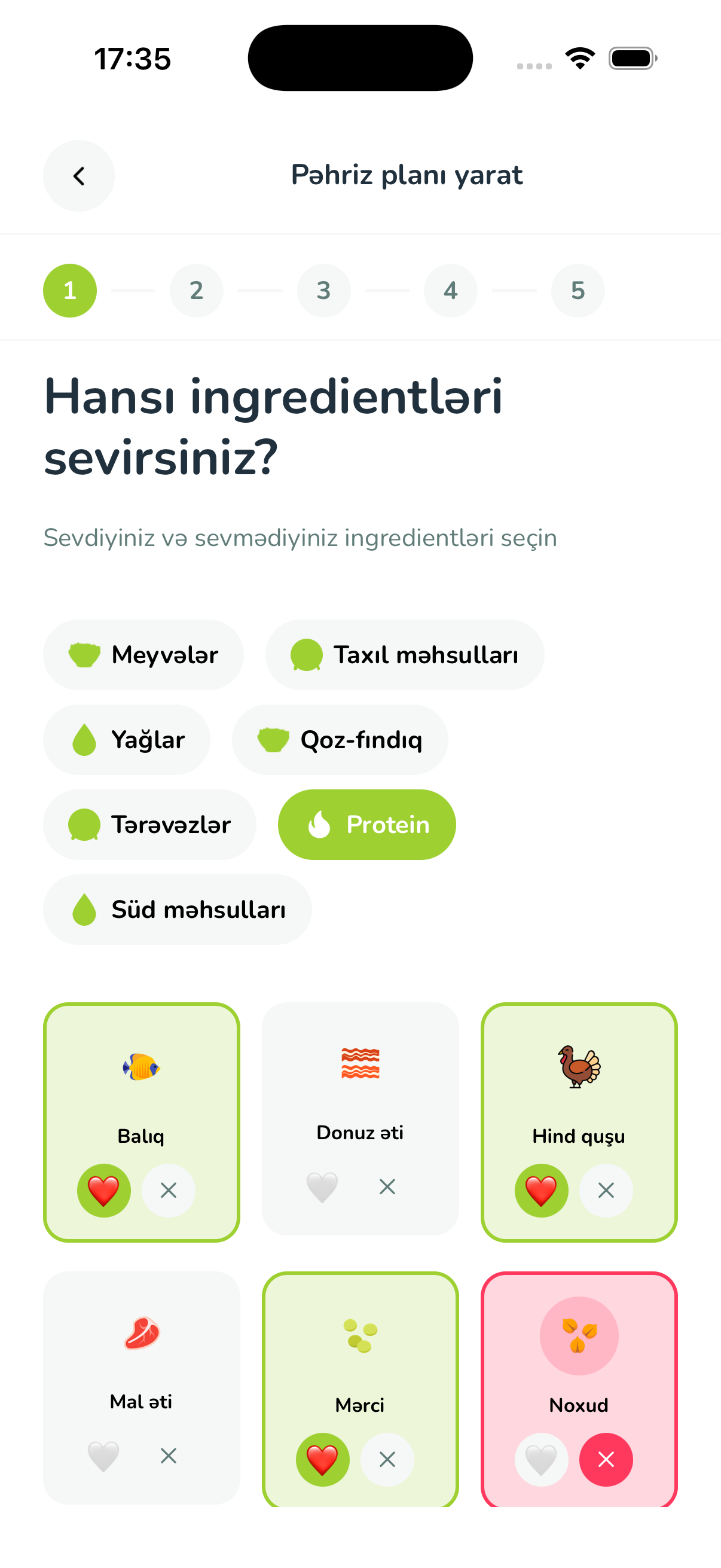 Şəxsi AI meal plan