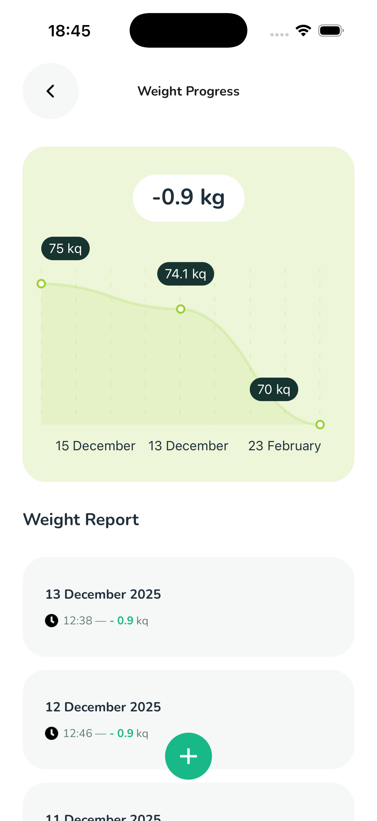 Weight tracker